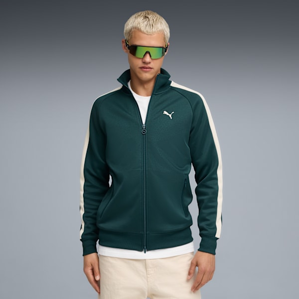 Veste de survêtement T7 ALWAYS ON Homme, Green Terrain-Alpine Snow, extralarge